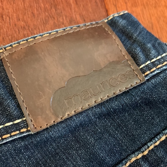 Dark blue distressed bootcut jeans size 1/2 regular - Picture 6 of 6